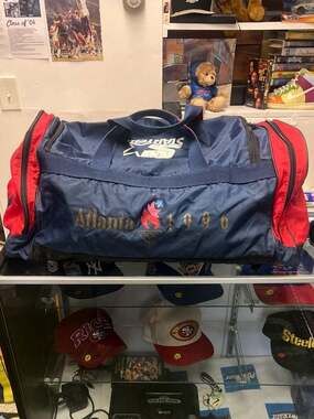 Vintage Starter 1996 Atlanta Olympics Large Duffel Bag Navy Red